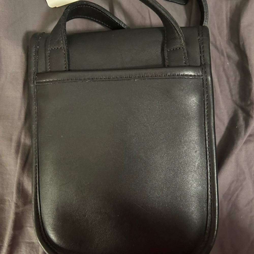 Coach Black Leather Crossbody Bag with Gold Hardware - Picture 7 of 10